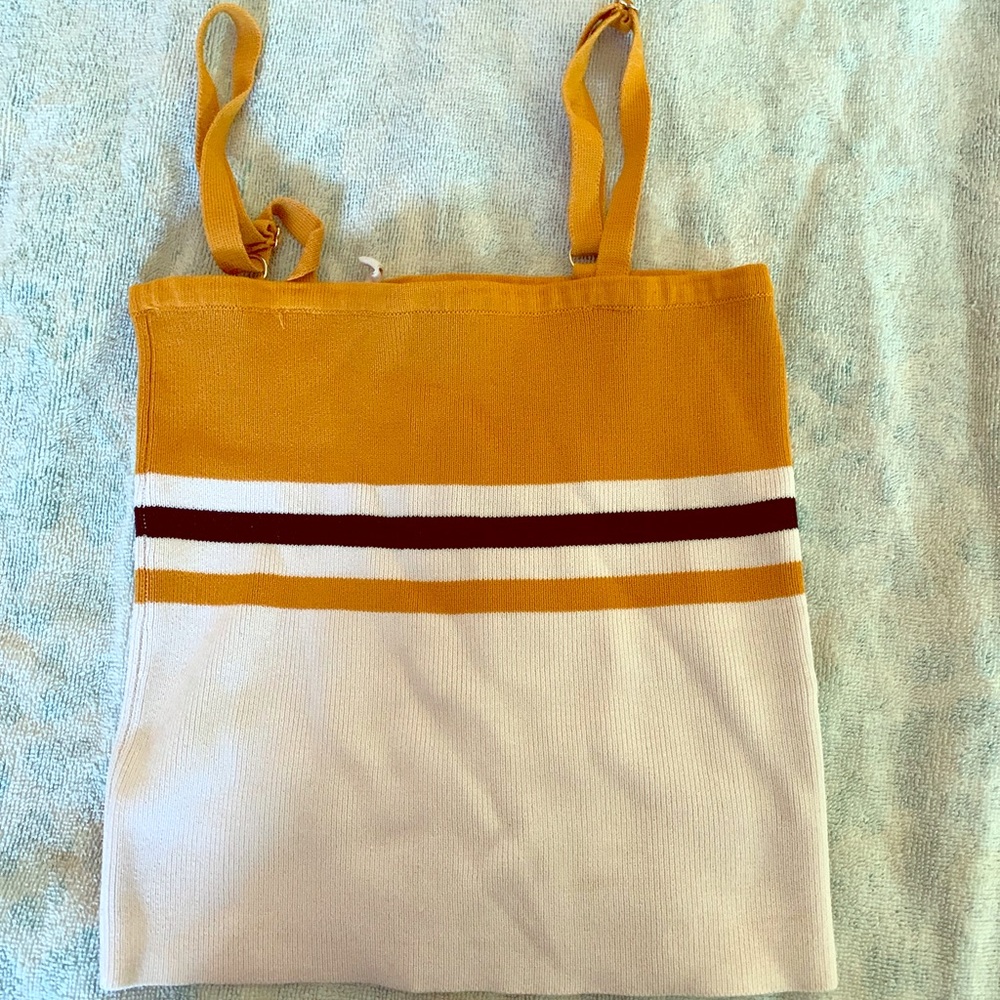 yellow crop top , from fashion q ,